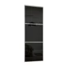 Linear Sliding Wardrobe Door 3 Panel Black Glass With Silver Frame (W)762mm -Furniture Series Sale 12804492 1474840490287266