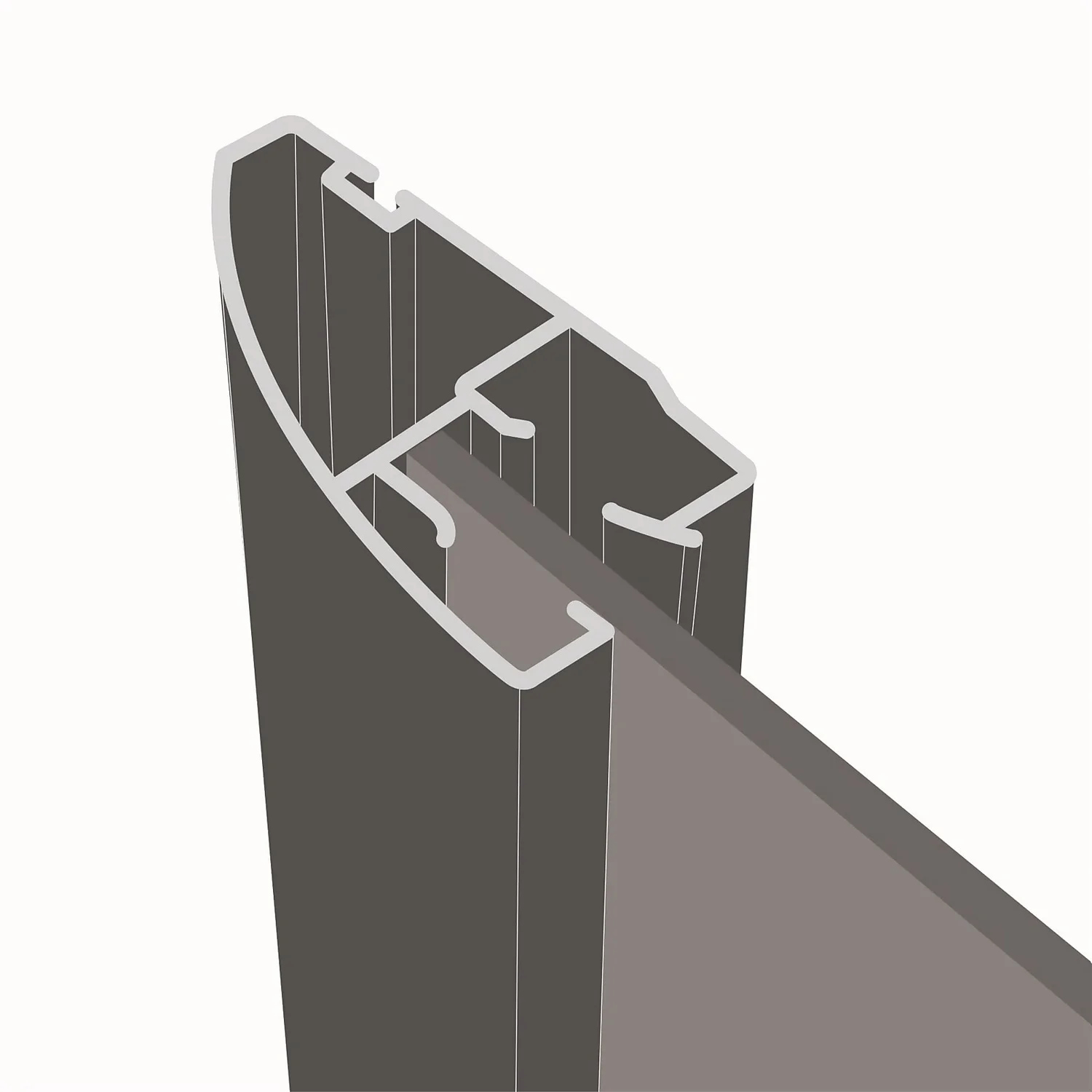 Ellipse Sliding Wardrobe Door 4 Panel Mirror With Aluminium Frame (W)762mm 5 Ellipse Sliding Wardrobe Door 4 Panel Mirror With Aluminium Frame (W)762mm - Image 3