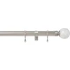 Satin Steel 28mm Fixed Curtain Pole Crackle 1.8m -Furniture Series Sale 12810053 1964831941189189