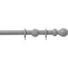 Grey Wood 28mm Curtain Pole With Ball Finials - 1.8m -Furniture Series Sale 12810828 1594831917488400