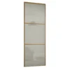 Linear Sliding Wardrobe Door 3 Panel Arctic White Glass With Oak Frame (W)762mm -Furniture Series Sale 12811799 7414843065064329