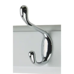 6 Coat Polished Chrome Hooks On White Stepped Board -Furniture Series Sale 12815060 7824964414443401