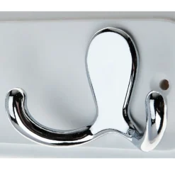 None White Hook Rail - Polished Chrome - 2 Hooks -Furniture Series Sale 12815090 1834846183274403