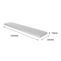 Floating Shelf - White Matt -1200 X 240 X 38mm -Furniture Series Sale 12817720 1554976219298882