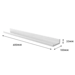 Flexi Storage Decorative Shelving Photo Shelf - White Matt - 600x35x100mm -Furniture Series Sale 12817964 4774991763960087