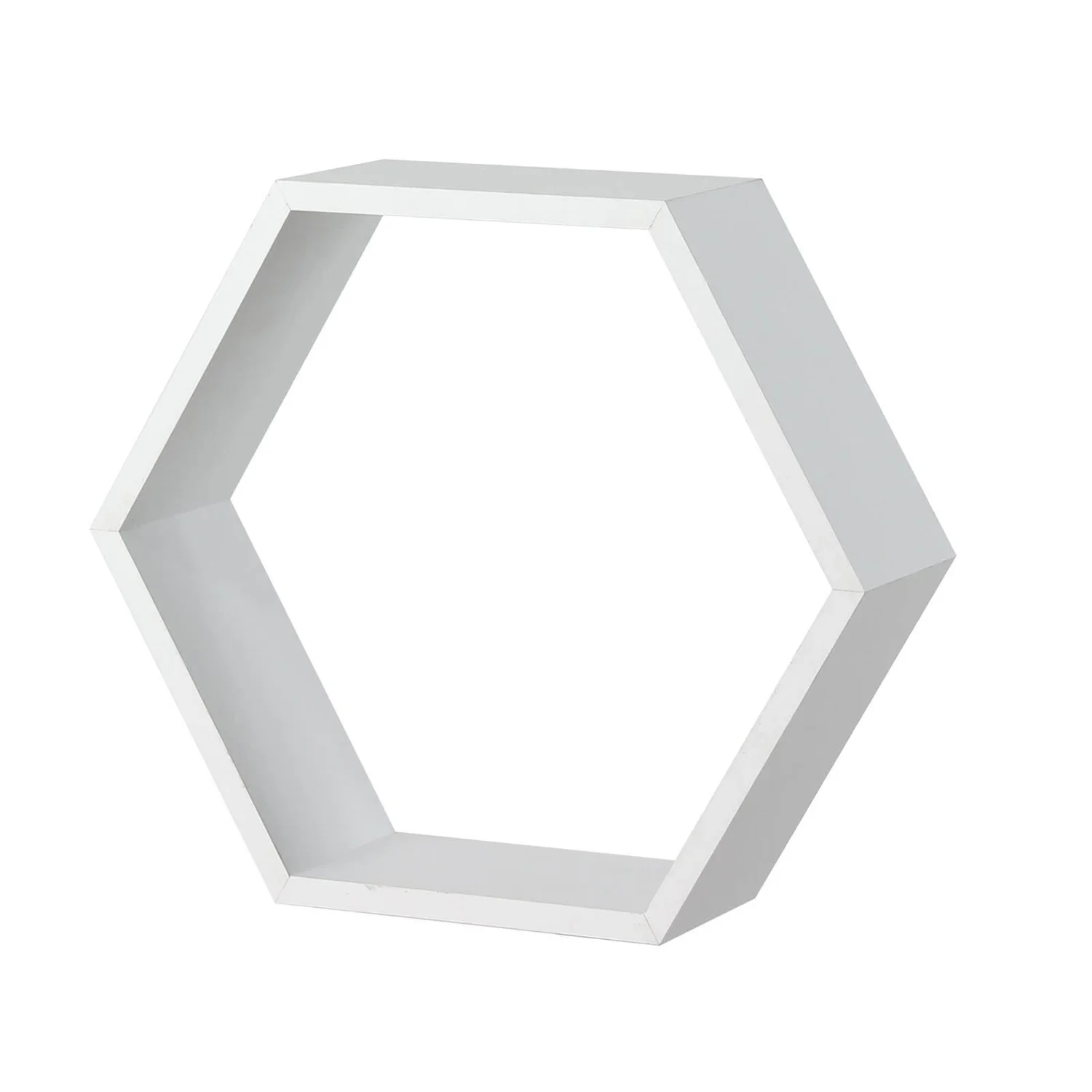 Hexagon Wall Shelf - White Matt 3 Hexagon Wall Shelf - White Matt