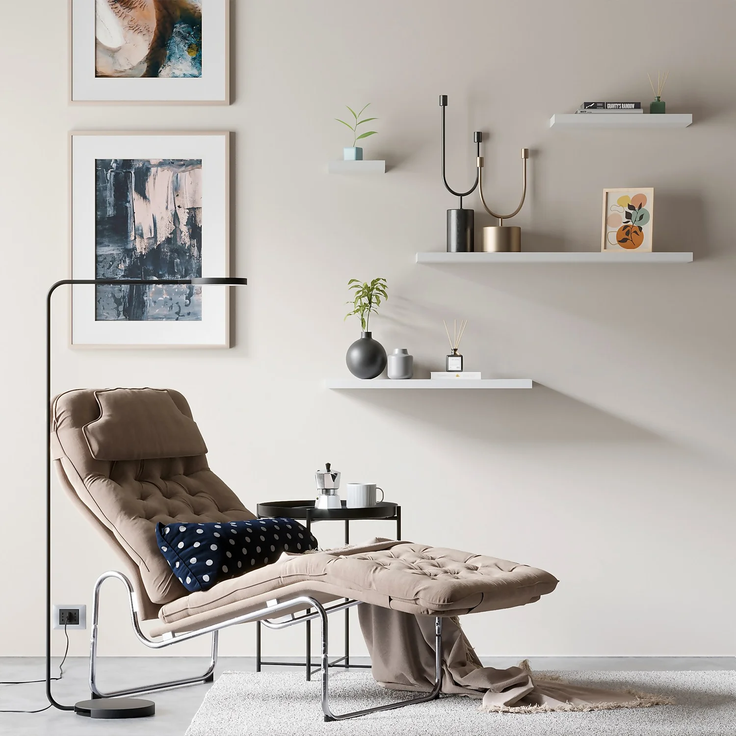 Floating Shelf - White Matt - 235 X 235 X 38mm 5 Floating Shelf - White Matt - 235 X 235 X 38mm - Image 3