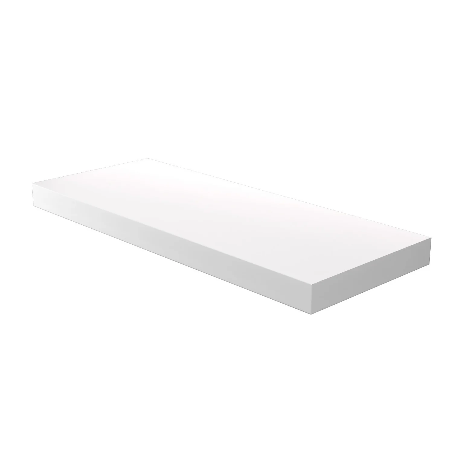 Matt White Floating Shelf - 600 X 240 X 38mm 3 Matt White Floating Shelf - 600 X 240 X 38mm