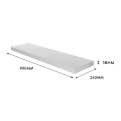 Floating Shelf - White Gloss - 900 X 240 X 38mm -Furniture Series Sale 12822047 1744976219240376