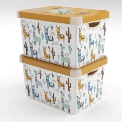 Curver Stockholm Llama Plastic Deco Storage Box - Multi-Coloured - 22L -Furniture Series Sale 12824053 2554832983038804