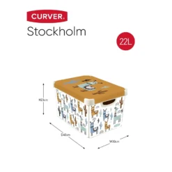 Curver Stockholm Llama Plastic Deco Storage Box - Multi-Coloured - 22L -Furniture Series Sale 12824053 3534832983271178