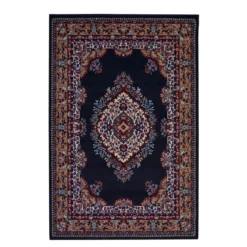 None Maestro Medallion Navy Rug - 80 X 150cm