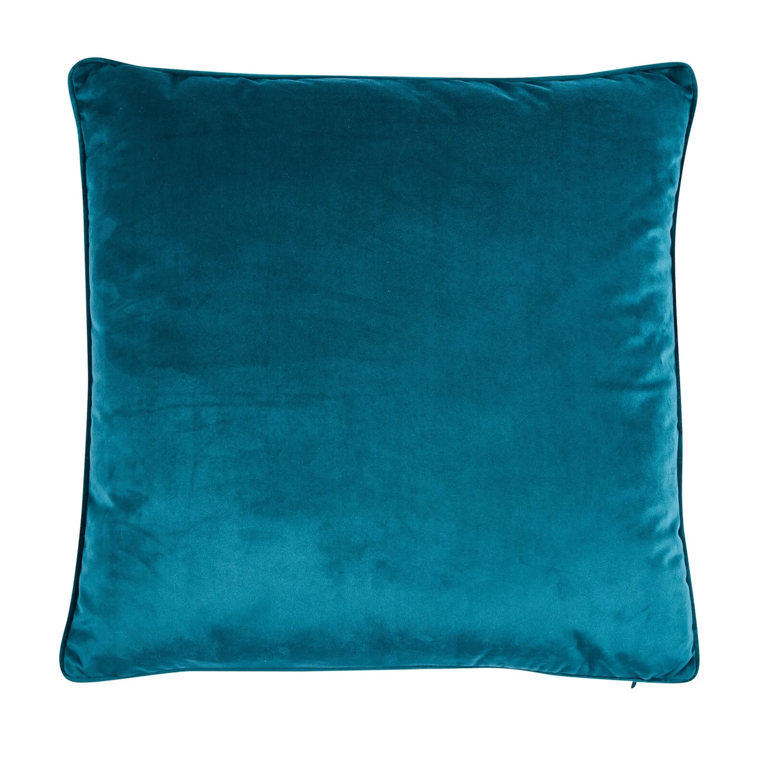 None Large Plain Velvet Cushion - Teal - 58x58cm 3 None Large Plain Velvet Cushion - Teal - 58x58cm