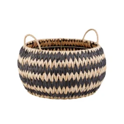 Black Round Flatweave Baskets - Set Of 3 -Furniture Series Sale 12829226 1544832981961198