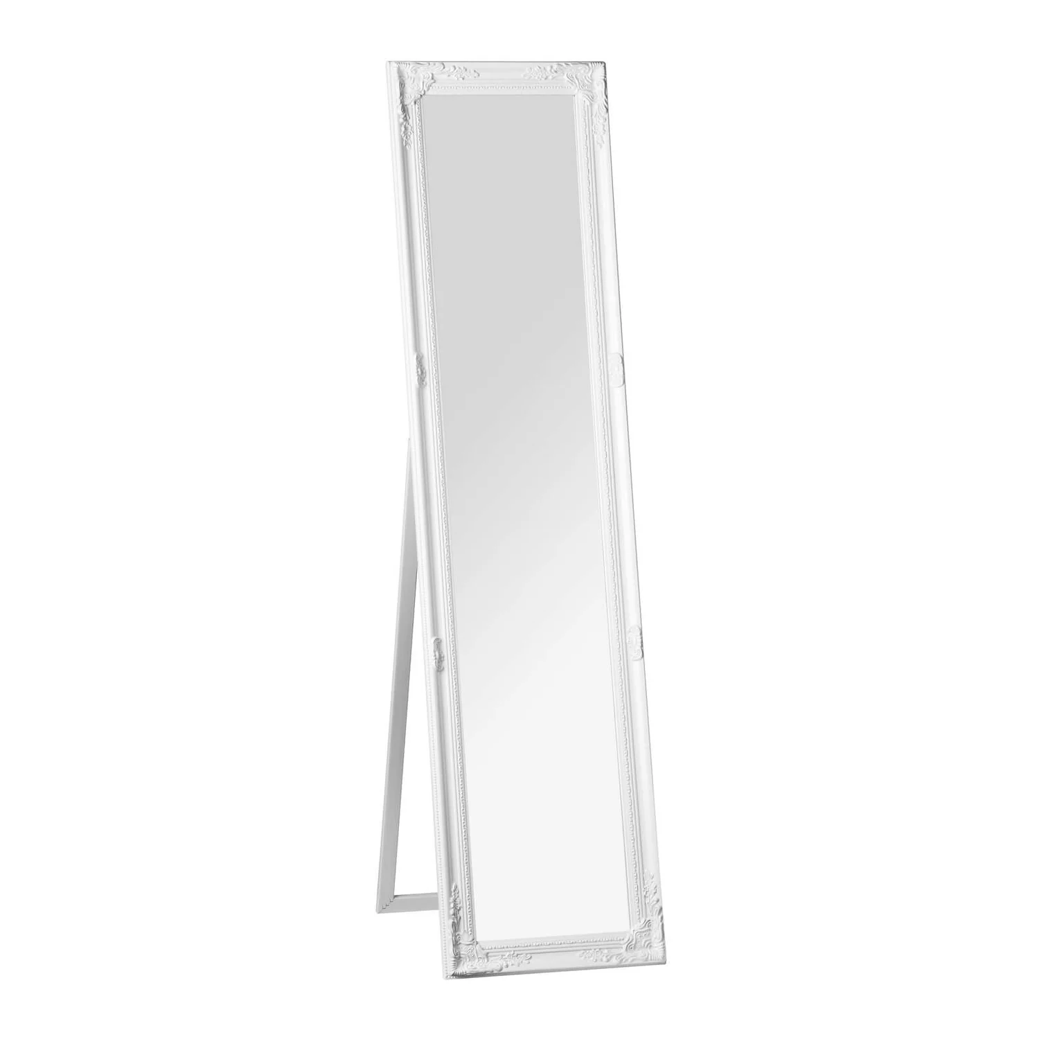 None Chic Vintage Floor Standing Mirror - White 3 None Chic Vintage Floor Standing Mirror - White