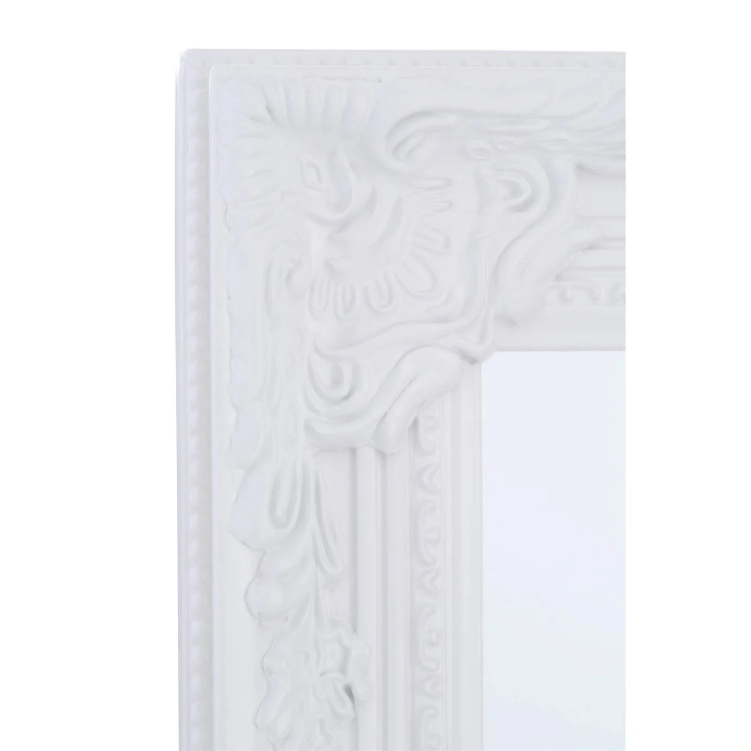 None Chic Vintage Floor Standing Mirror - White 4 None Chic Vintage Floor Standing Mirror - White - Image 2