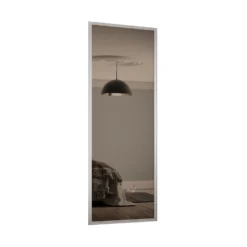 Ellipse Sliding Wardrobe Door 1 Panel Bronze Mirror With Aluminium Frame (W)762mm