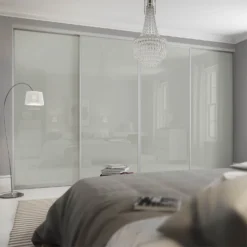 Duo Sliding Wardrobe Door Bronze Mirror /Arctic White Glass With Aluminium Frame (W)610mm -Furniture Series Sale 12835145 1704833225095523