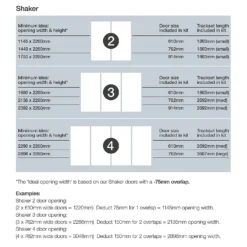 Shaker 2 Door Sliding Wardrobe Kit Mirror With White Frame (W)1145 X (H)2260mm -Furniture Series Sale 12835153 7514987631788287