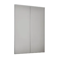 Classic 2 Door Sliding Wardrobe Kit Dove Grey Panel (W)1185 X (H)2260mm