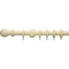 Cream Wooden Curtain Pole & Ball Finial - 1.2m -Furniture Series Sale 12836281 1184831910185887