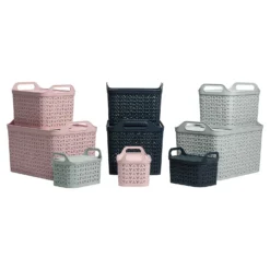 Small Urban Storage Basket With Lid - Graphite -Furniture Series Sale 12837349 3344960190120604