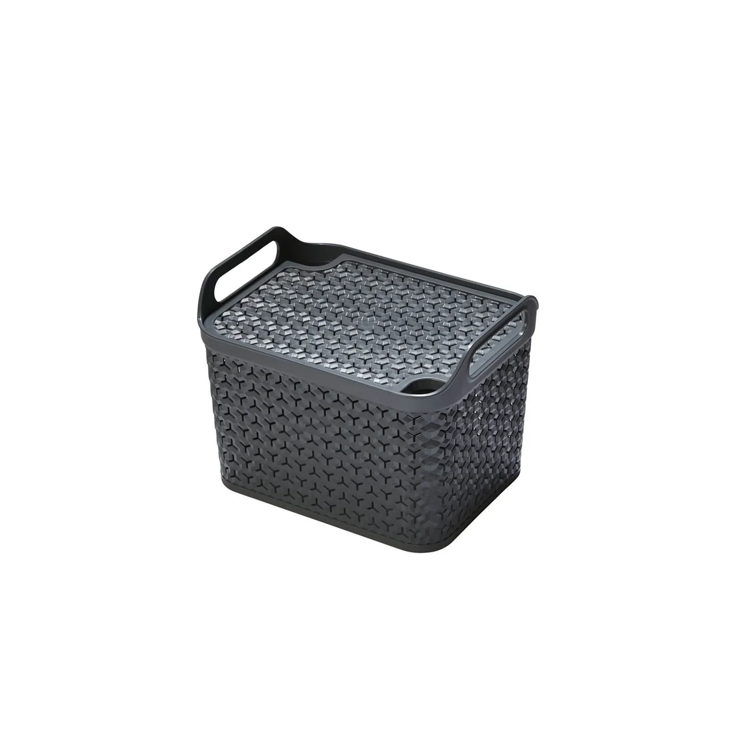 Medium Urban Storage Basket With Lid - Graphite 3 Medium Urban Storage Basket With Lid - Graphite