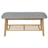 Bamboo Shoe Bench With Grey Cushion Seat -Furniture Series Sale 12837923 1154831908993696
