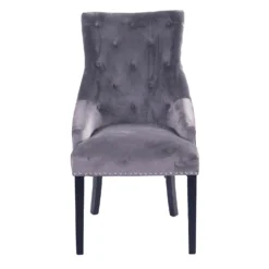 Annabelle Velvet Dining Chairs - Set Of 2 - Grey -Furniture Series Sale 12838750 1394980420025866