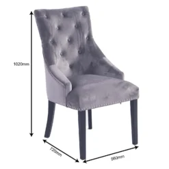 Annabelle Velvet Dining Chairs - Set Of 2 - Grey -Furniture Series Sale 12838750 2044904215314738