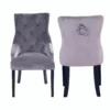 Annabelle Velvet Dining Chairs - Set Of 2 - Grey -Furniture Series Sale 12838750 3784904214980400