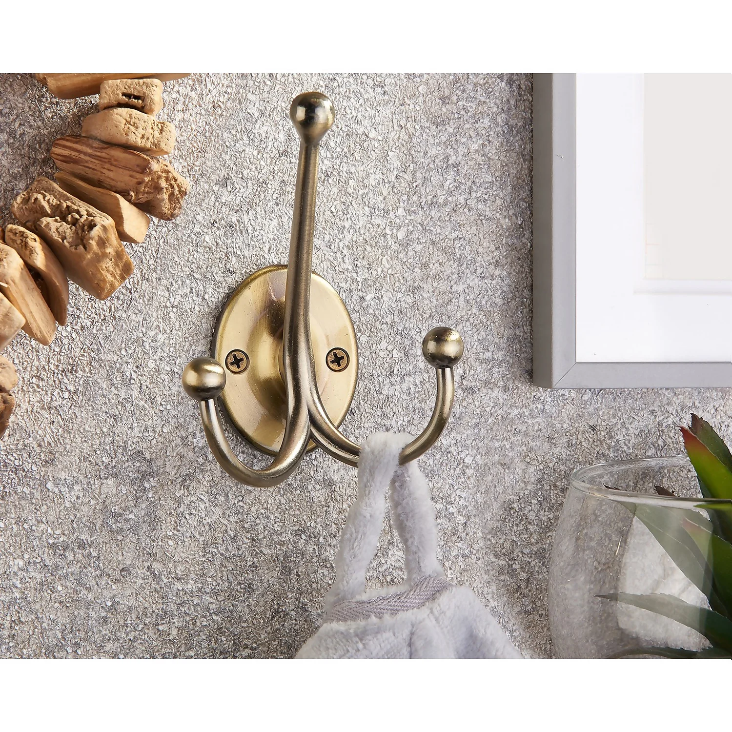 Oval Tri Hook - Antique Brass 7 Oval Tri Hook - Antique Brass - Image 5