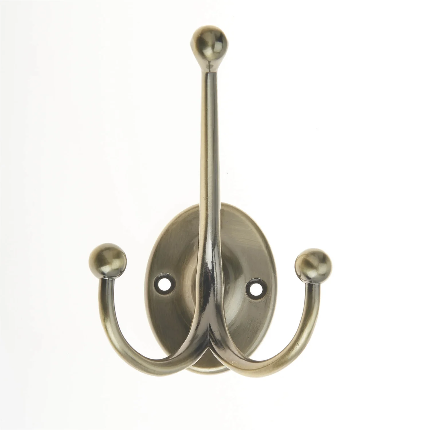 Oval Tri Hook - Antique Brass 4 Oval Tri Hook - Antique Brass - Image 2