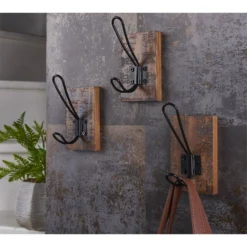 Black Wire Hook On Antique Board - 3 Pack -Furniture Series Sale 12839308 9134833203654721