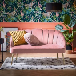 Sophia Scallop Occasional Sofa - Blush -Furniture Series Sale 12840480 1514875385278609