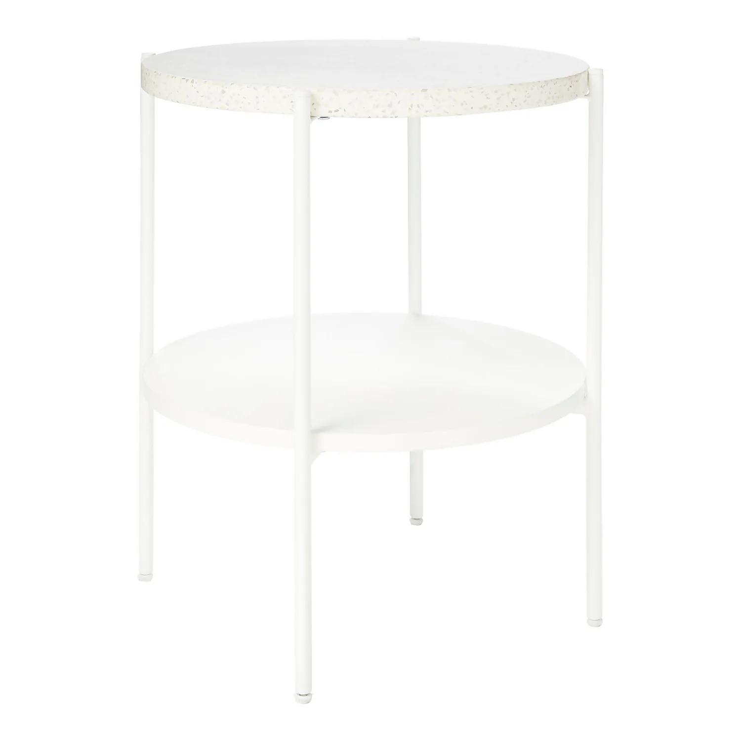 Solna Terrazo Side Table - White 3 Solna Terrazo Side Table - White