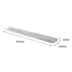 Flexi Storage Decorative Shelving Photo Shelf Grey Oak 900x35x100mm -Furniture Series Sale 12878517 1274976461911000