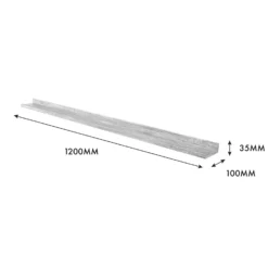 Flexi Storage Decorative Shelving Photo Shelf Grey Oak 1200x35x100mm -Furniture Series Sale 12878518 8514976461911132