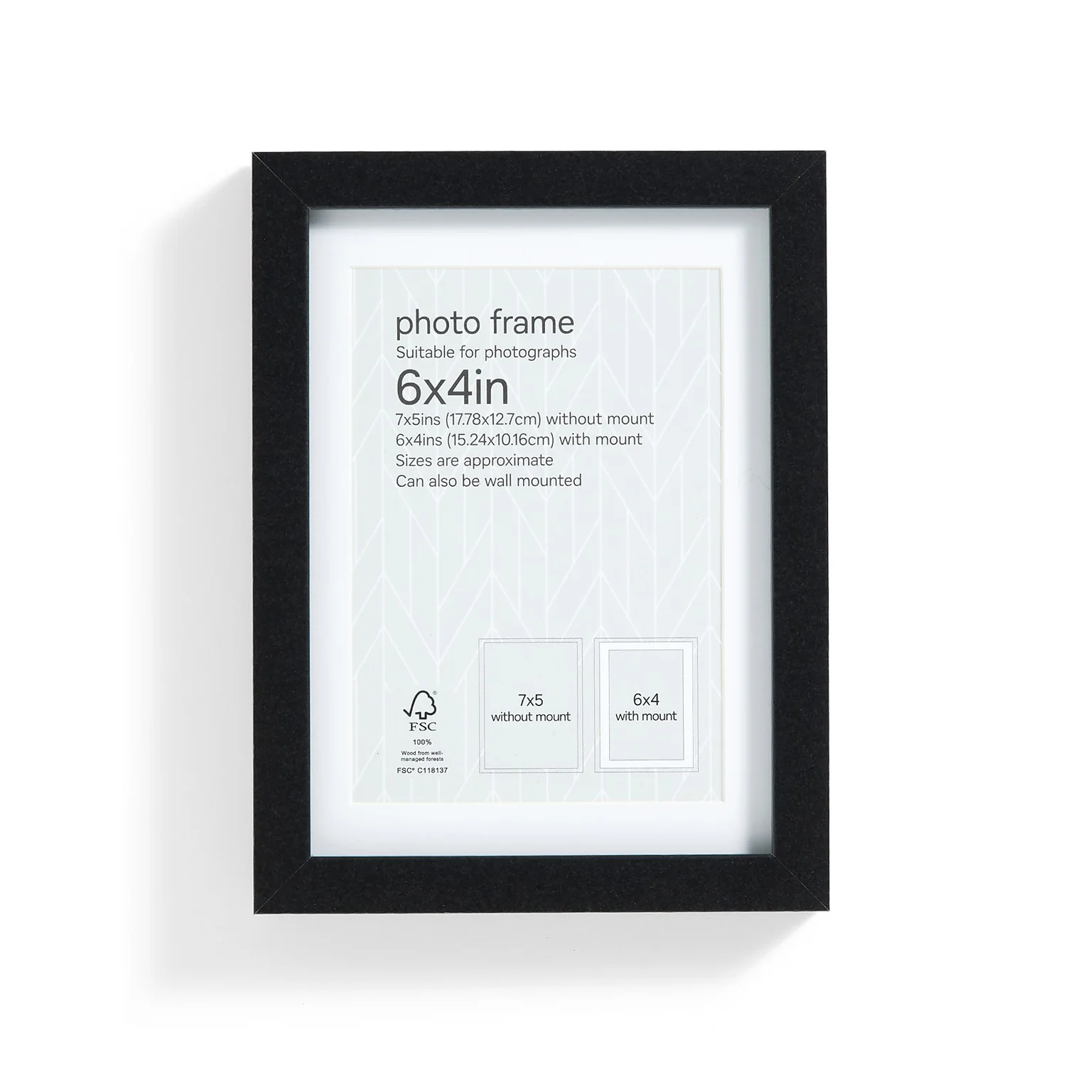 Box Photo Frame - 6x4" - Black 6 Box Photo Frame - 6x4" - Black - Image 4