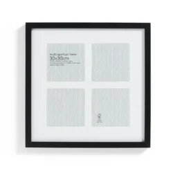 Box Photo Frame Multi Aperture - 30x30cm - Black -Furniture Series Sale 12879261 2234891266409224