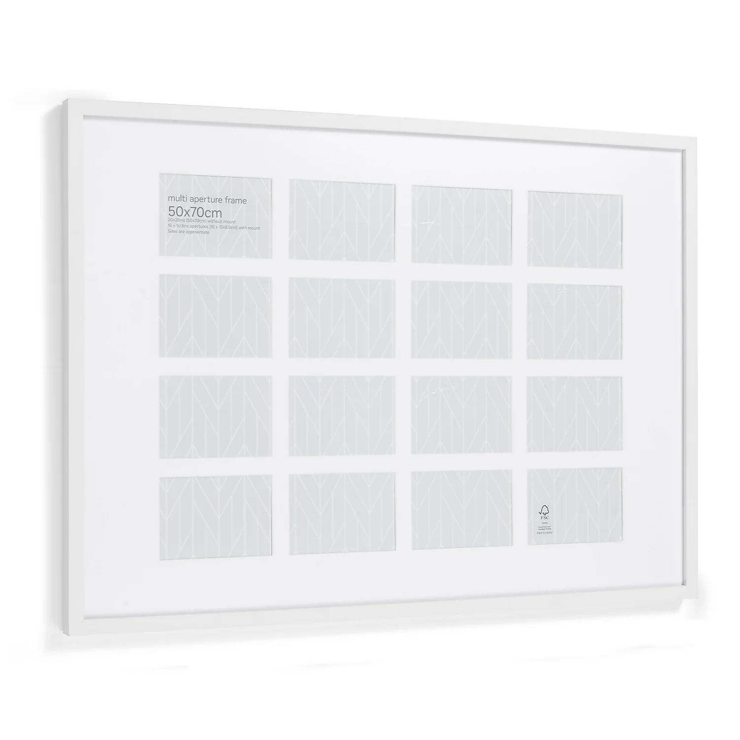 Box Photo Frame Multi Aperture - 50x70cm - White 3 Box Photo Frame Multi Aperture - 50x70cm - White