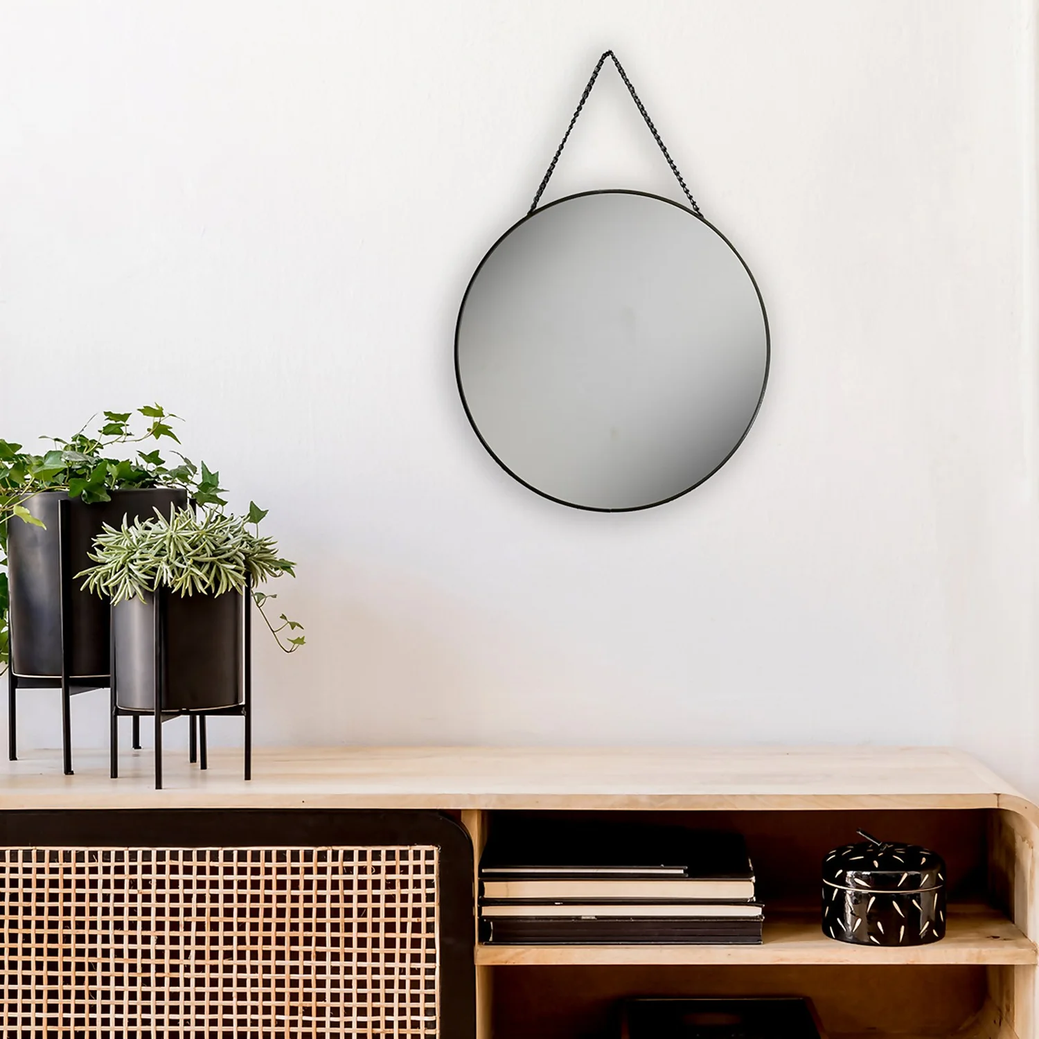 Round Mirror - Black - 30cm 4 Round Mirror - Black - 30cm - Image 2