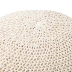 Charles Chunky Knit Pouffe - Cream -Furniture Series Sale 12882880 1374898261755326