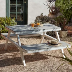 Picnic Bench - White & Grey -Furniture Series Sale 12885210 1454853415433776