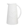 Ceramic Jug With Embossed Heart - White -Furniture Series Sale 12886083 9254843705762119