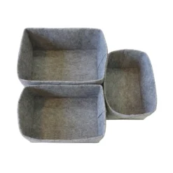 Set Of 3 Grey Oval Felt Baskets 7 Set Of 3 Grey Oval Felt Baskets -Furniture Series Sale 12886601 1784857031680822