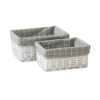 Set Of 2 White Willow Lined Baskets -Furniture Series Sale 12886609 1534857031704348