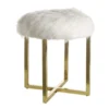 Mary Furry Stool - White -Furniture Series Sale 12887591 2024885834071621