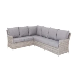 Florence Grey Rattan Effect Garden Corner Sofa Set -Furniture Series Sale 12887809 5834843689783909