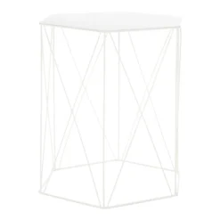 Hex Side Table Set Of 2 White 11 Hex Side Table Set Of 2 White -Furniture Series Sale 12888151 2014947208431936